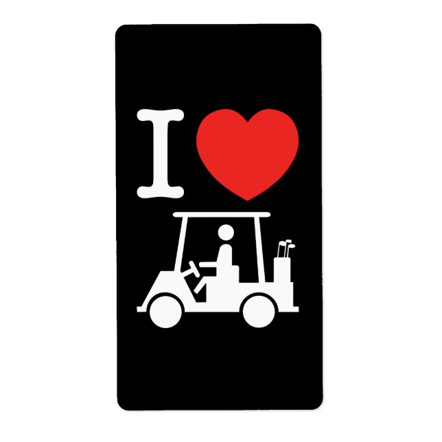 I Heart (Love) Golf Cart (Front)