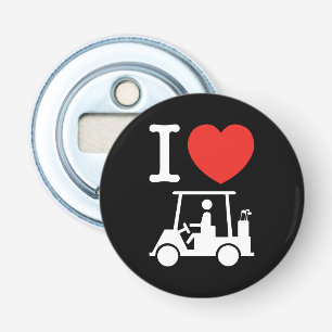 I Heart (Love) Golf Cart Bottle Opener
