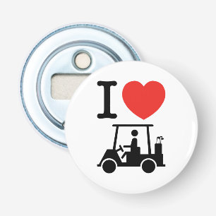 I Heart (Love) Golf Cart Bottle Opener