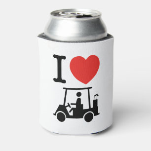 I Heart (Love) Golf Cart Can Cooler