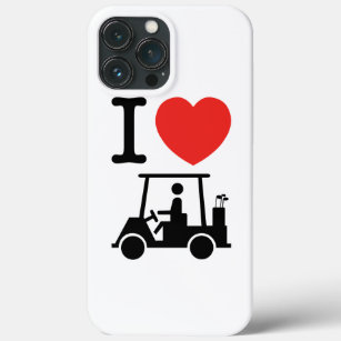 I Heart (Love) Golf Cart iPhone 13 Pro Max Case