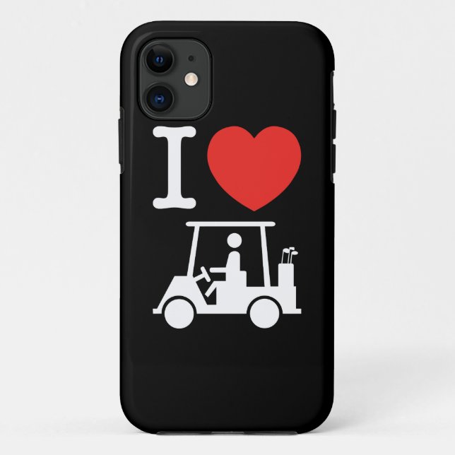I Heart (Love) Golf Cart Case-Mate iPhone Case (Back)