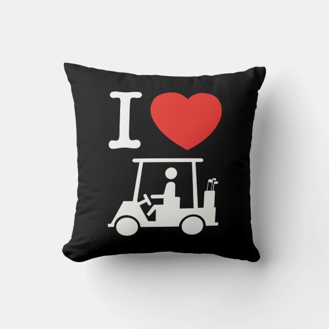 I Heart (Love) Golf Cart Cushion (Front)