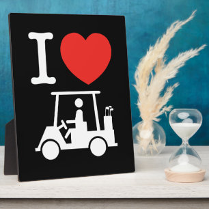 I Heart (Love) Golf Cart Plaque