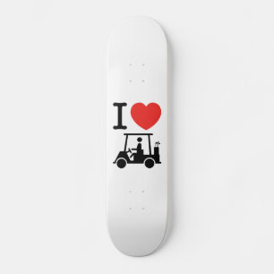 I Heart (Love) Golf Cart Skateboard