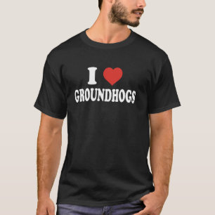 I Heart (Love) Groundhogs Cute Groundhog Day Gophe T-Shirt