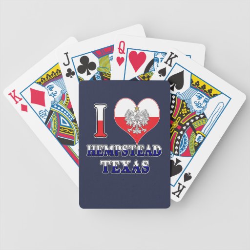Image of I Heart Love Hempstead Texas Bicycle Playing Cards