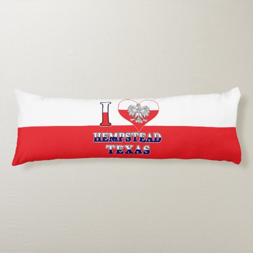 Image of I Heart Love Hempstead Texas Body Cushion