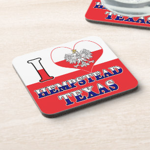 I Heart Love Hempstead Texas Coaster
