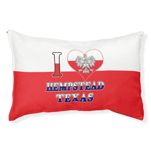Image of I Heart Love Hempstead Texas Pet Bed