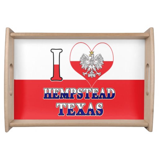 Image of I Heart Love Hempstead Texas Serving Tray