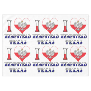 I Heart Love Hempstead Texas Tablecloth