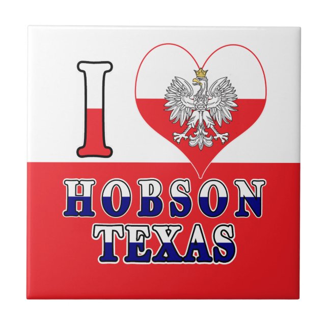 I Heart Love Hobson Texas Tile (Front)