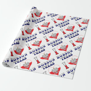 I Heart Love Hobson Texas Wrapping Paper