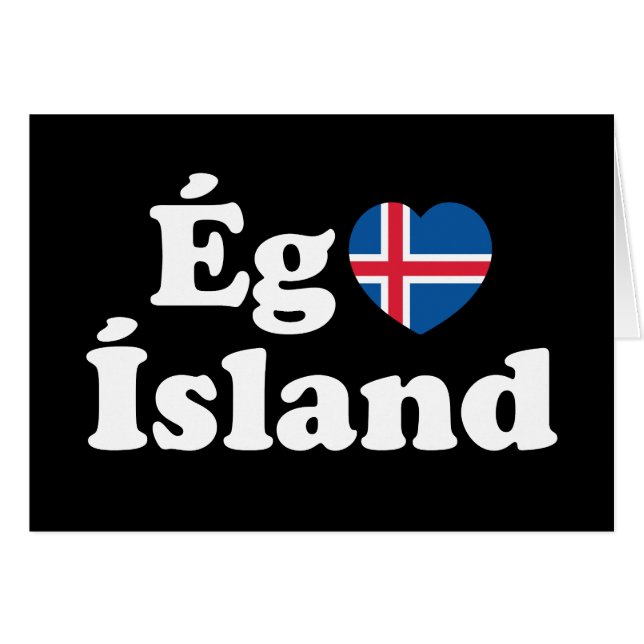 I Heart (Love) Iceland [Ég Elska Ísland] Icelandic (Front Horizontal)
