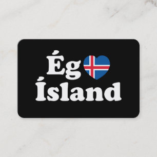 I Heart (Love) Iceland [Ég Elska Ísland] Icelandic Business Card