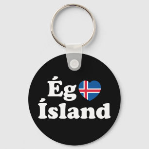 I Heart (Love) Iceland [Ég Elska Ísland] Icelandic Key Ring