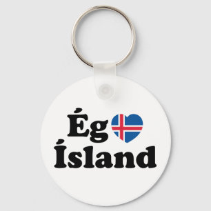 I Heart (Love) Iceland [Ég Elska Ísland] Icelandic Key Ring
