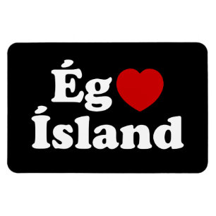 I Heart (Love) Iceland [Ég Elska Ísland] Icelandic Magnet