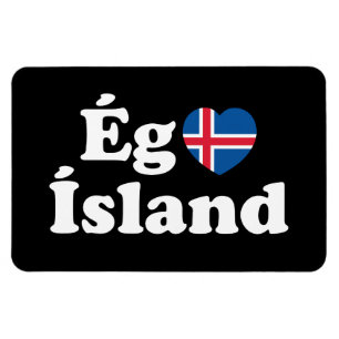 I Heart (Love) Iceland [Ég Elska Ísland] Icelandic Magnet