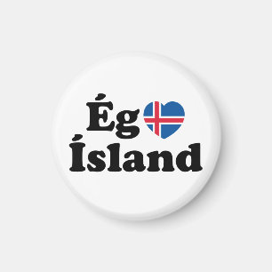 I Heart (Love) Iceland [Ég Elska Ísland] Icelandic Magnet
