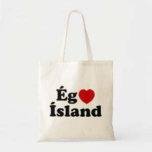 I Heart (Love) Iceland [Ég Elska Ísland] Icelandic Tote Bag