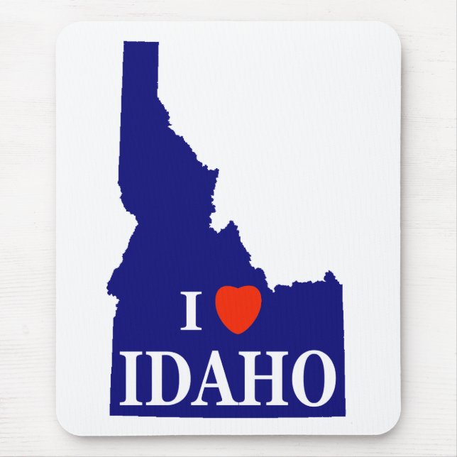 I Heart (Love) Idaho Mouse Mat (Front)