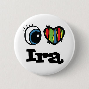 I Heart (Love) Ira 6 Cm Round Badge