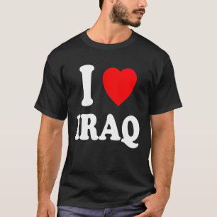 I Heart Love Iraq Heritage Nationality Pride Home T-Shirt