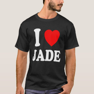I Heart Love Jade Cute Matching Couple Spouse T-Shirt