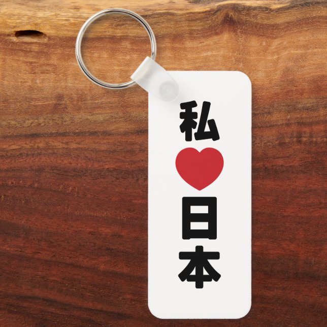 I Heart [Love] Japan 日本 [Nihon / Nippon] Key Ring (Front)