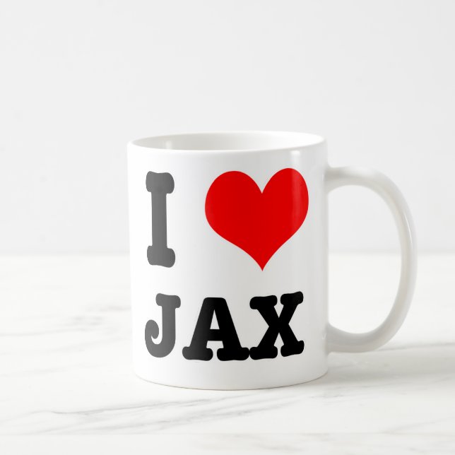 I HEART (LOVE) JAX COFFEE MUG (Right)