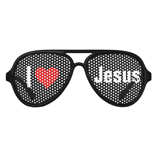 I (heart) Love Jesus Lens Sunglasses/ Shades (Front)