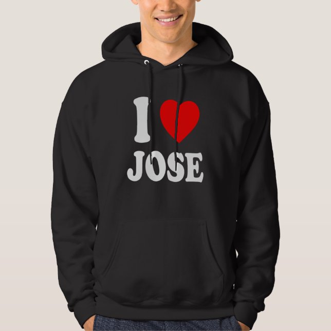 I Heart Love Jose Cute Matching Couple Spouse Hoodie (Front)