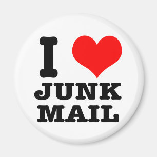 I HEART (LOVE) JUNK MAIL MAGNET