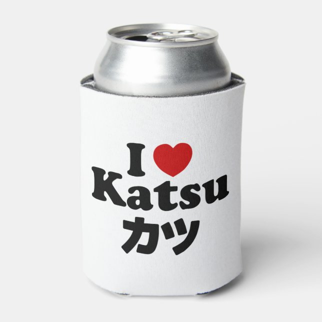 I Heart [Love] Katsu カツ Can Cooler (Can Front)