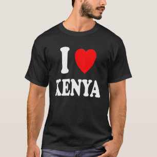 I Heart Love Kenya Travel Tourism Home Vacation T-Shirt