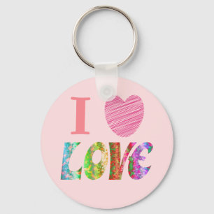 I Heart Love Keychain