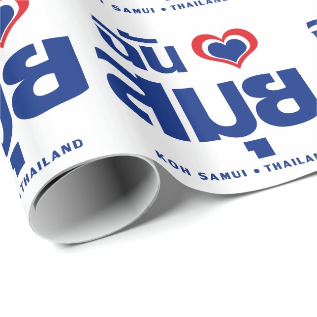 I Heart (Love) Koh Samui ❤ Thailand Wrapping Paper (Roll Corner)