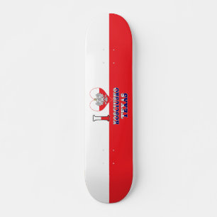 I Heart Love Kosciusko Texas Skateboard