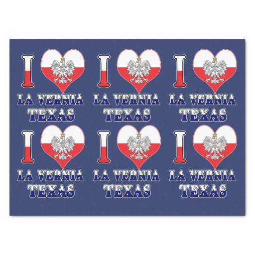 Image of I Heart Love La Vernia Texas Tissue Paper