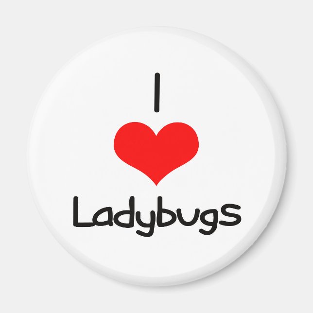 I Heart (Love) Ladybugs Magnet (Front)