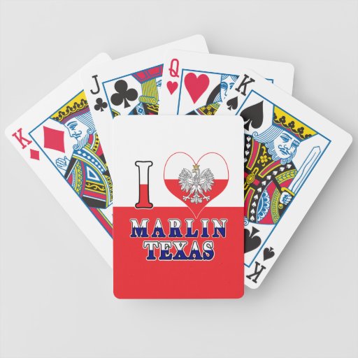 Image of I Heart Love Marlin Texas Bicycle Playing Cards