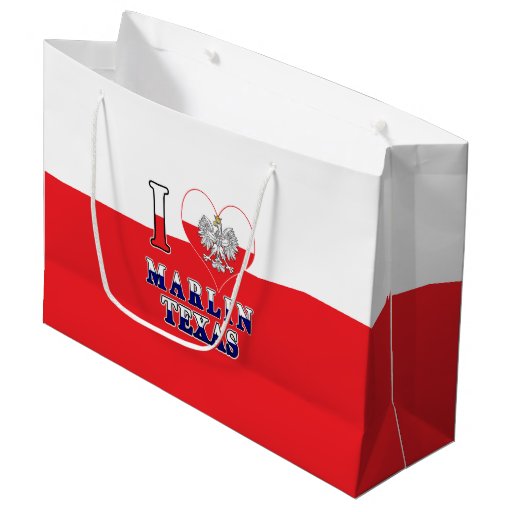 Image of I Heart Love Marlin Texas Large Gift Bag