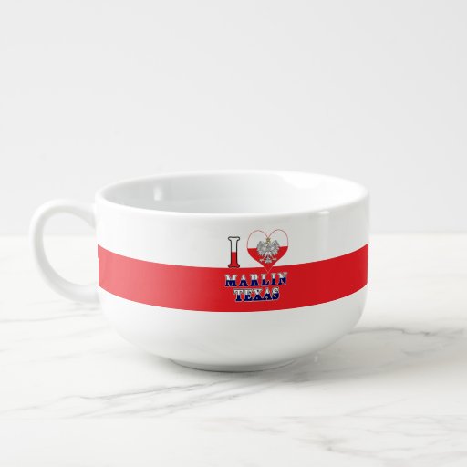 Image of I Heart Love Marlin Texas Soup Mug