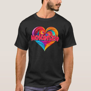 I Heart Love Mckenzie First Name Colorful Named  T-Shirt