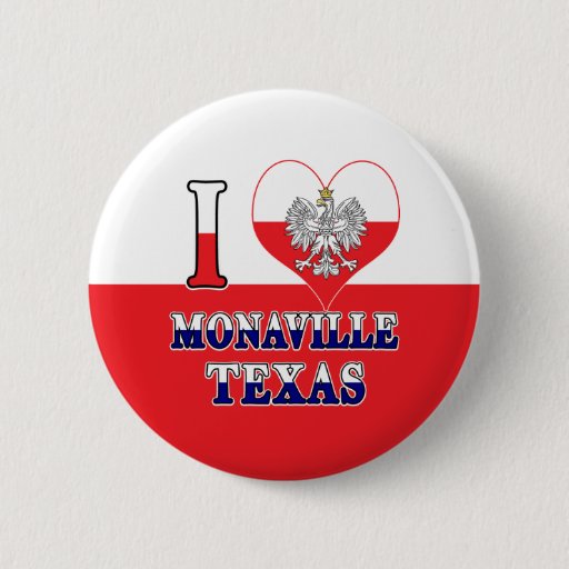 Image of I Heart Love Monaville Texas 6 Cm Round Badge