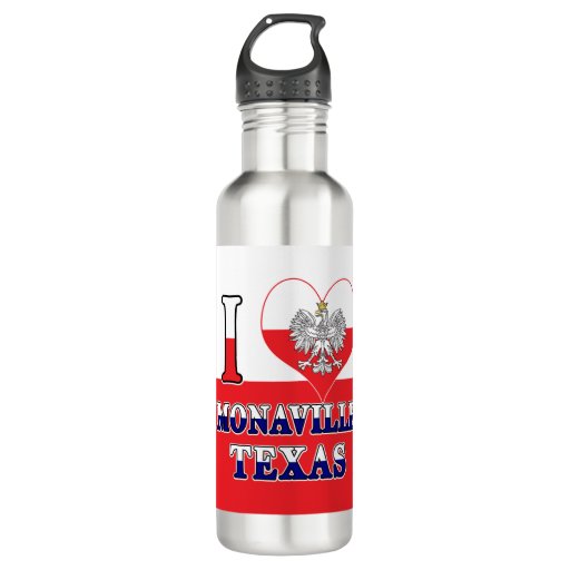 Image of I Heart Love Monaville Texas 710 Ml Water Bottle
