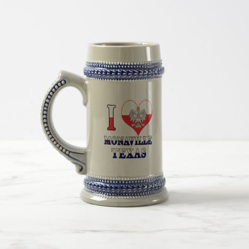 Image of I Heart Love Monaville Texas Beer Stein