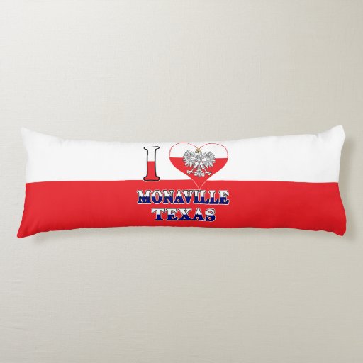 Image of I Heart Love Monaville Texas Body Cushion